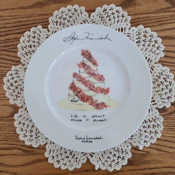 Sylvia Weinstock Felissimo Dessert Hors D'Oeuvres Cake Plate Make It Sweet - Picture 7 of 16